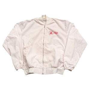 '70s State Farm Insurance Special Disaster Team White Full Zip Jacket